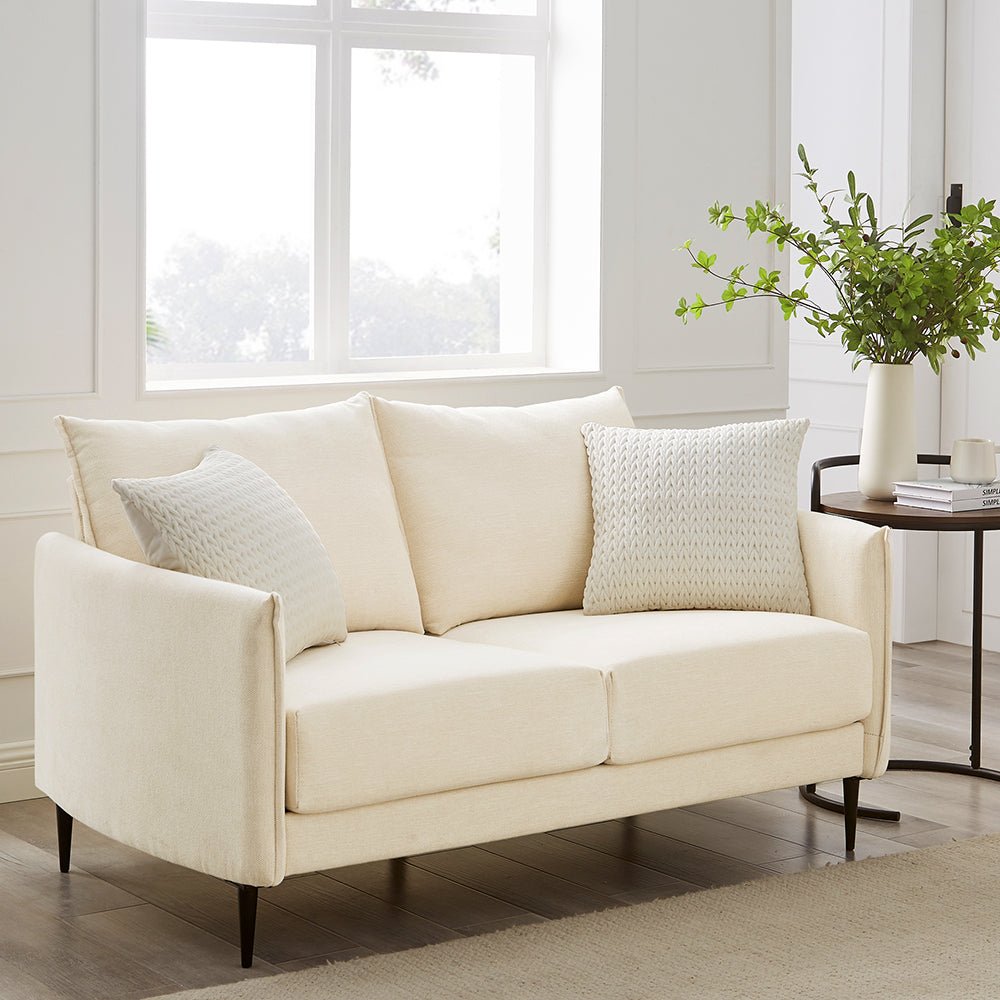 Bari Beige Woven Fabric Sofa