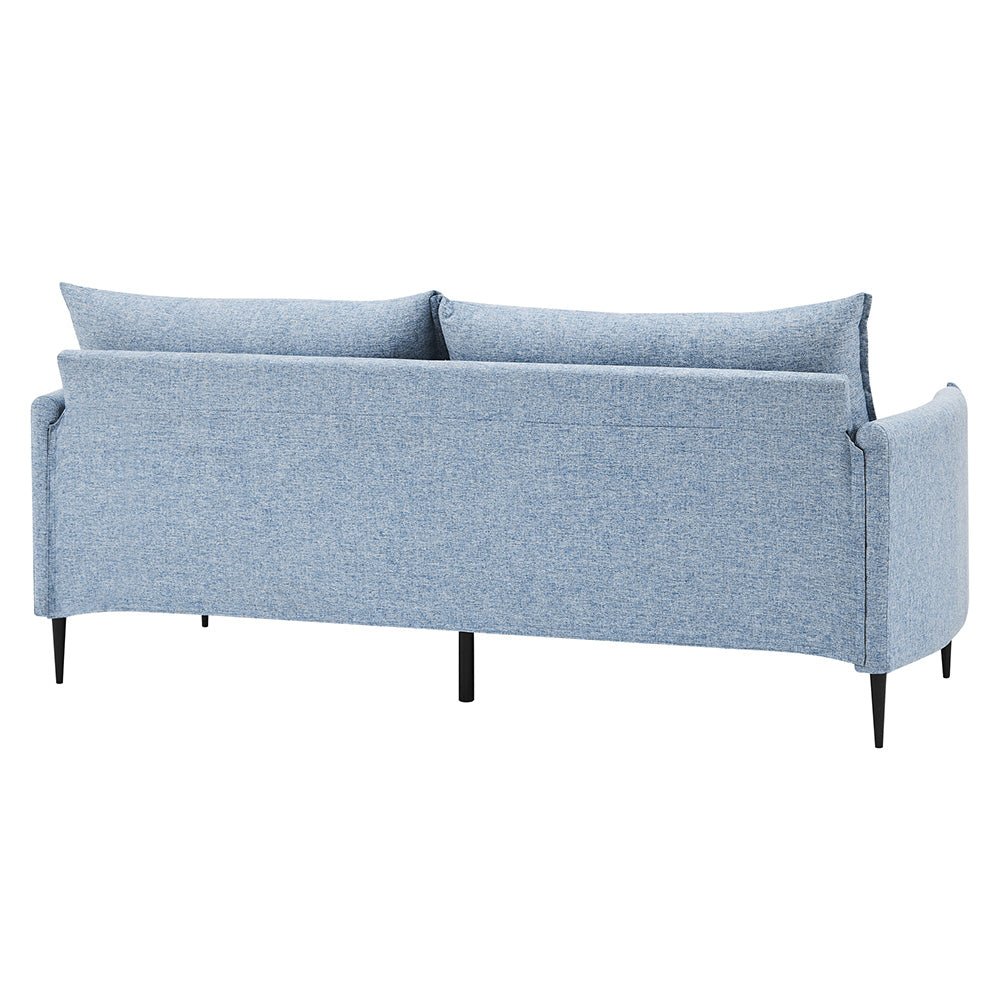 Bari Flax Blue Fabric Sofa
