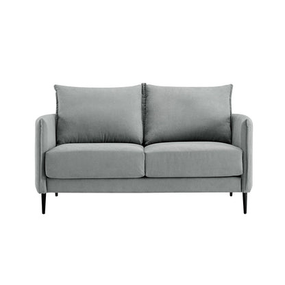 Bari Light Grey Brushed Fabric Sofa