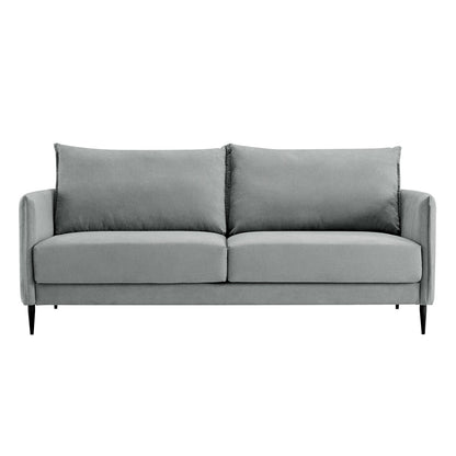 Bari Light Grey Brushed Fabric Sofa
