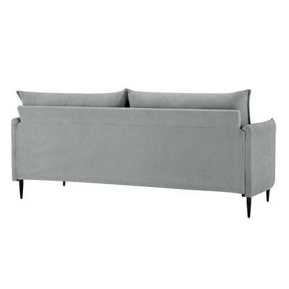 Bari Light Grey Brushed Fabric Sofa
