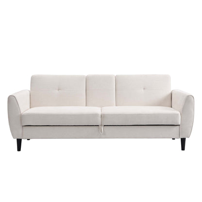 Latimer Beige Woven Fabric 3-Seater Storage Sofa Bed