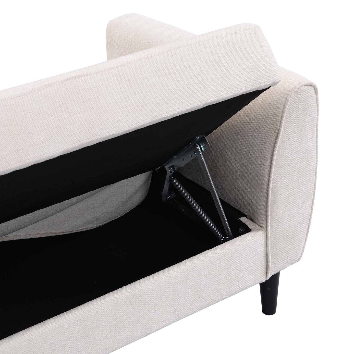 Latimer Beige Woven Fabric 3-Seater Storage Sofa Bed