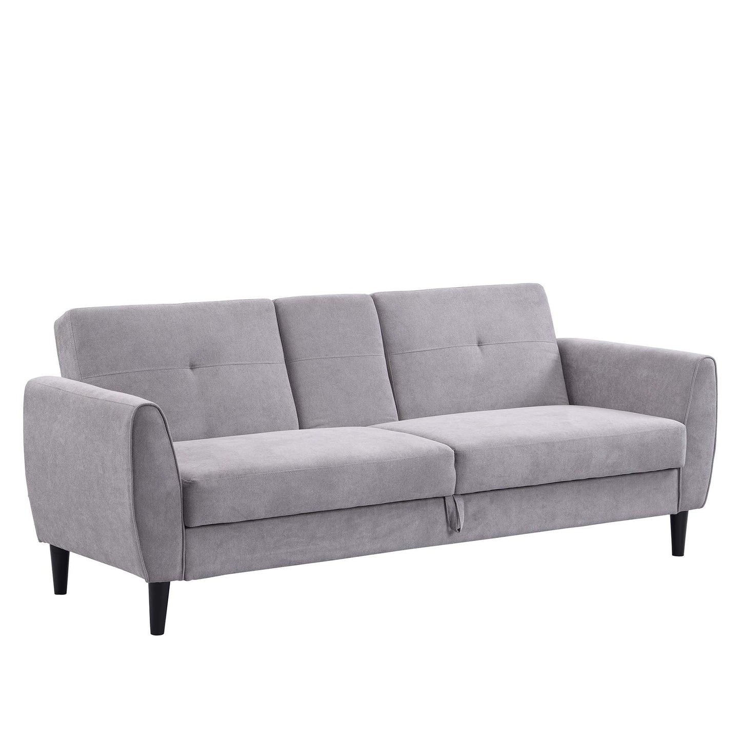 Latimer Light Grey Brushed Fabric 3-Seater Storage Sofa Bed