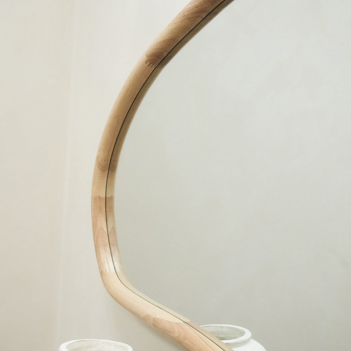 Aaliyah - Light Wood Irregular Wall Mirror 150cm x 75cm