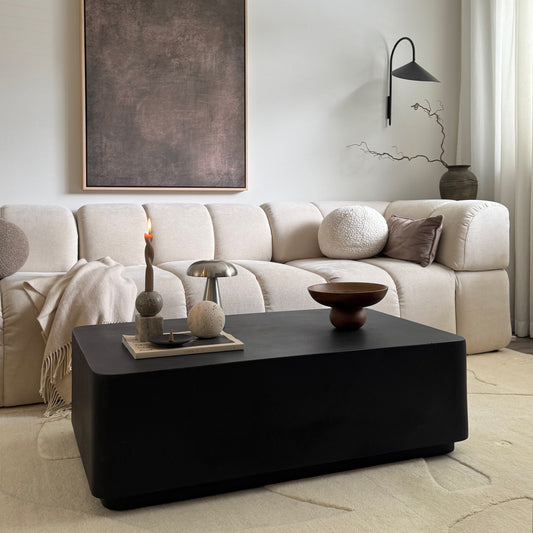 Angelo - Minimal Onyx Rectangular Coffee Table Large