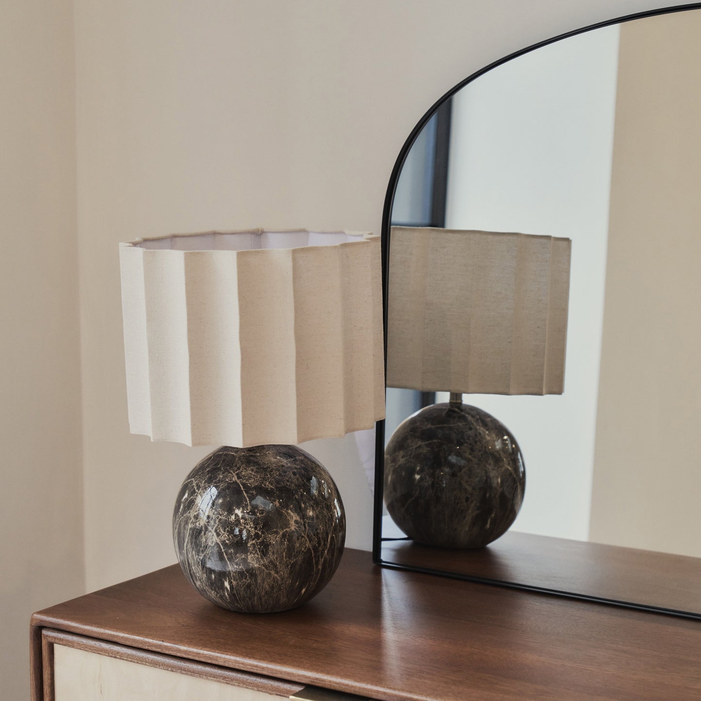 Aria - Black Metal Overmantle Wall Mirror 100cm x 70cm