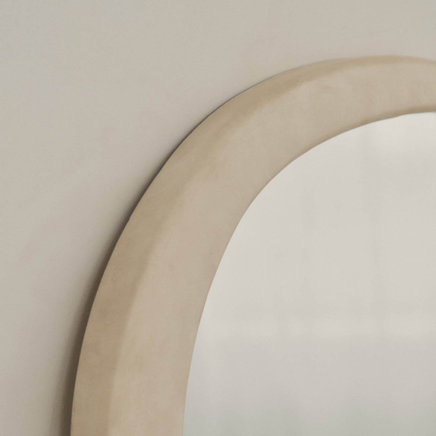 Arcurva - Large Overmantle Concrete Irregular Mirror 130cm x 80cm