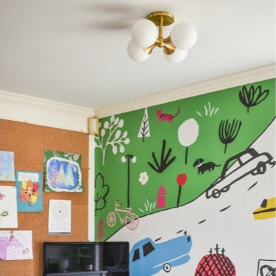 Astoria 4 Light Wall Sconce - Aged Brass