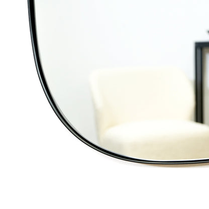 Ava - Black Stone Shaped Irregular Mirror 75cm x 45cm