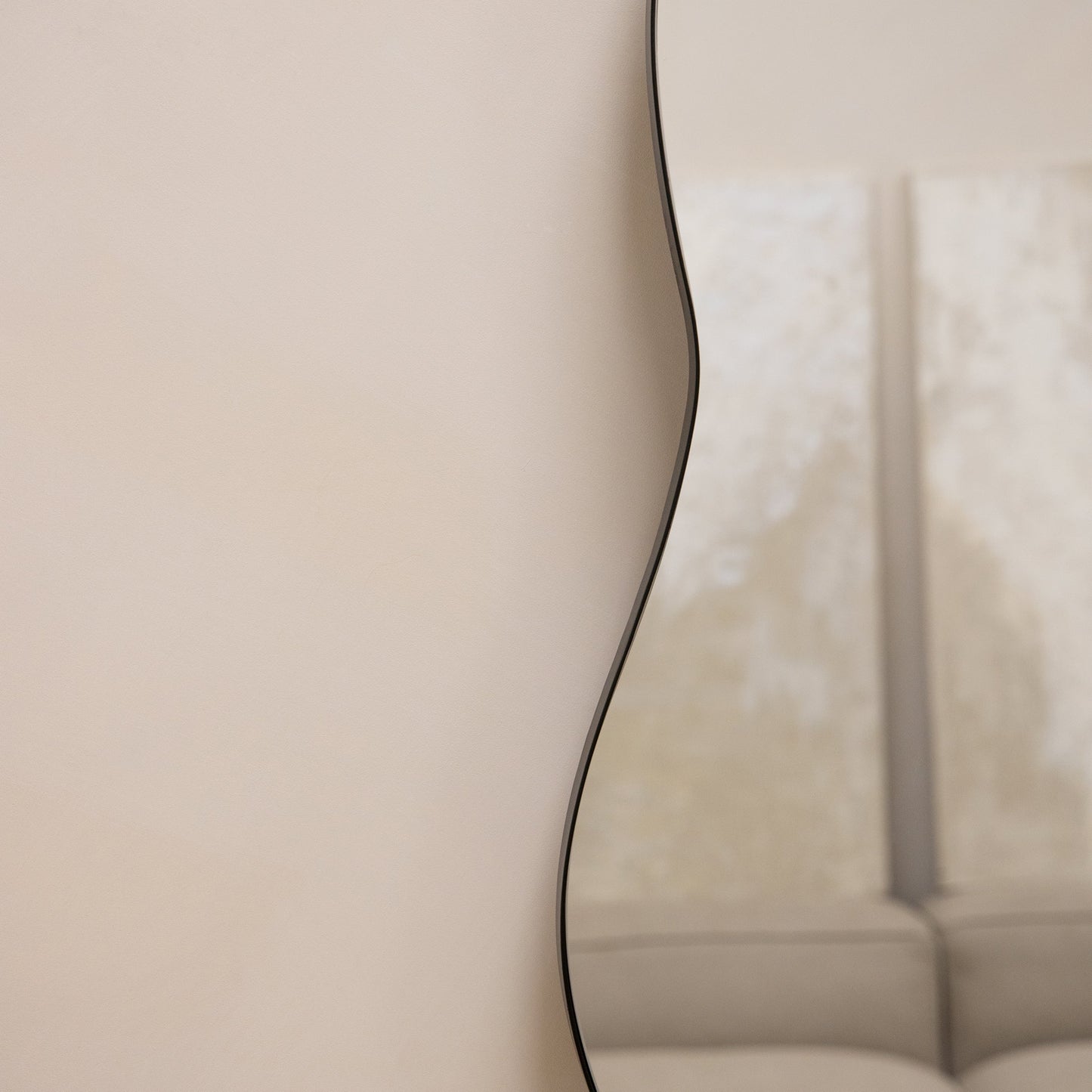 Ava - Black Pond Shaped Irregular Mirror 100cm x 70cm