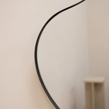 Ava - Black Pond Shaped Irregular Mirror 100cm x 70cm