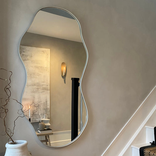 Ava - Ecru Pond Shaped Irregular Mirror 125cm x 65cm