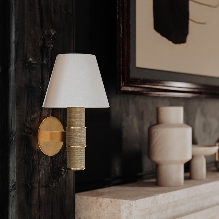 Denton 1 Light Wall Sconce - Patina Brass