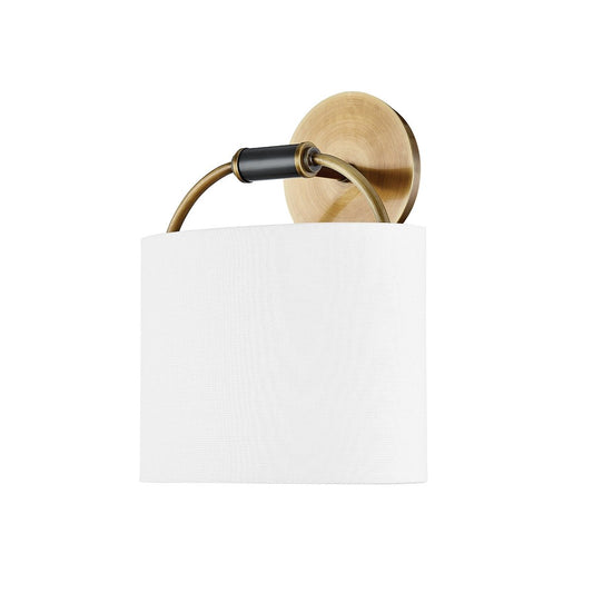 Pete 1 Light Wall Sconce - Patina Brass