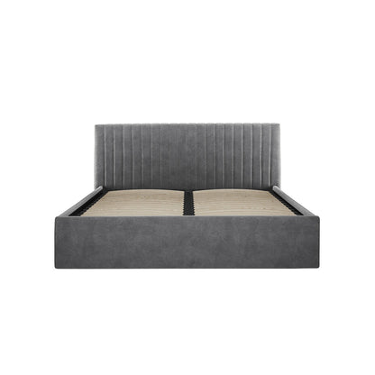 Emden Double Ottoman Bed - Silver
