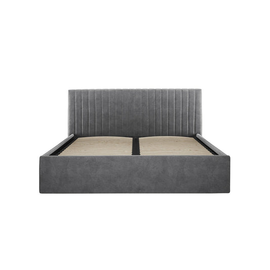 Emden Double Ottoman Bed - Silver
