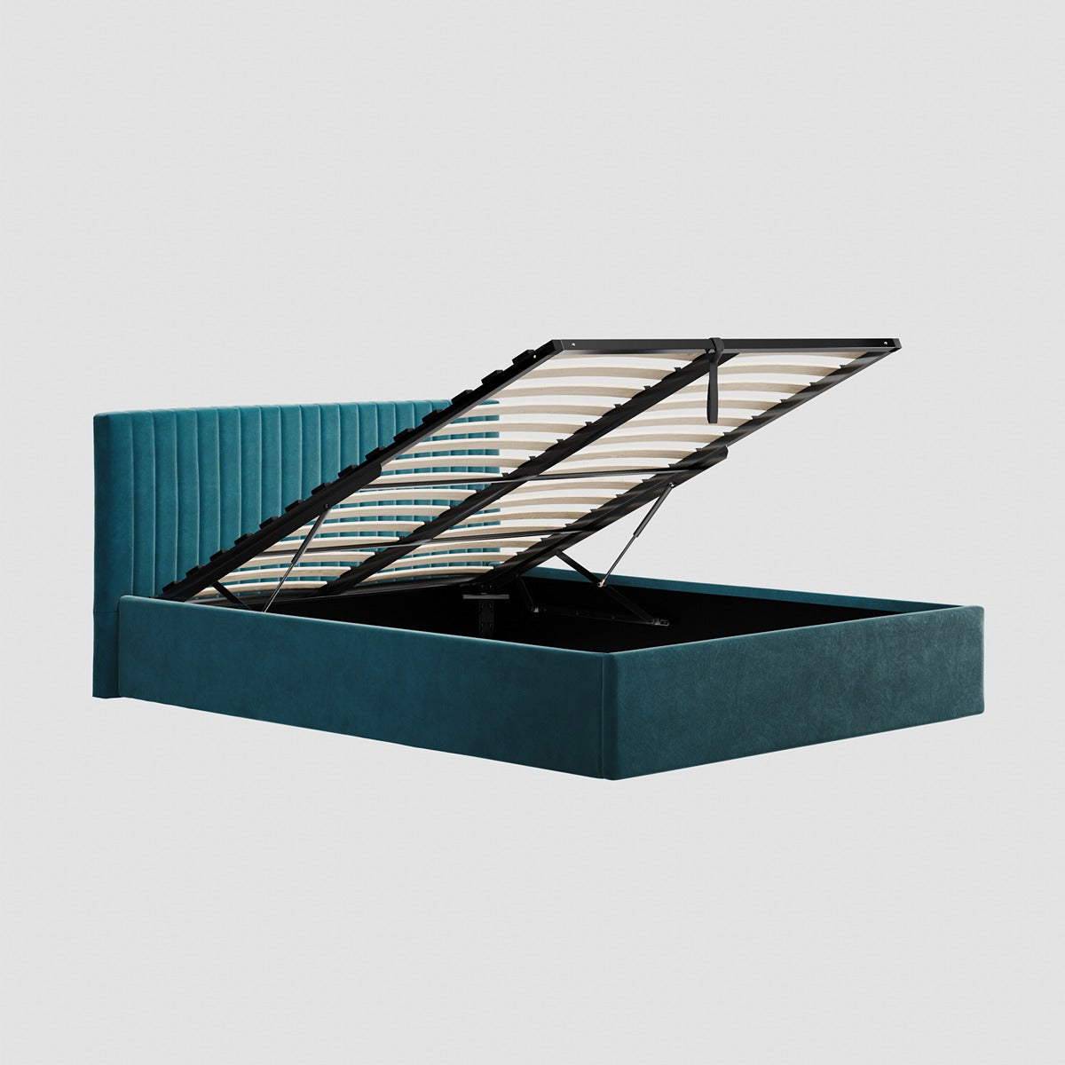Emden Kingsize Ottoman Bed - Teal