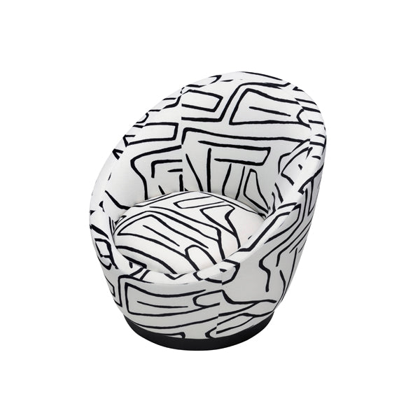 Ekte Occasional Chair - Zebra Black & White