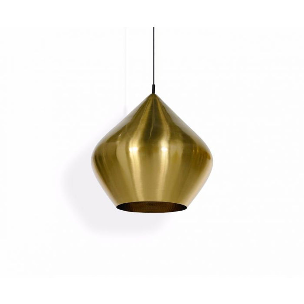 Beat Stout LED Pendant - Brushed Gold & Black