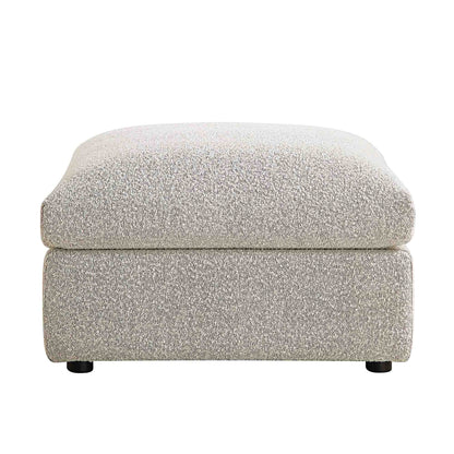 Byron Mist Grey Boucle Pouffe