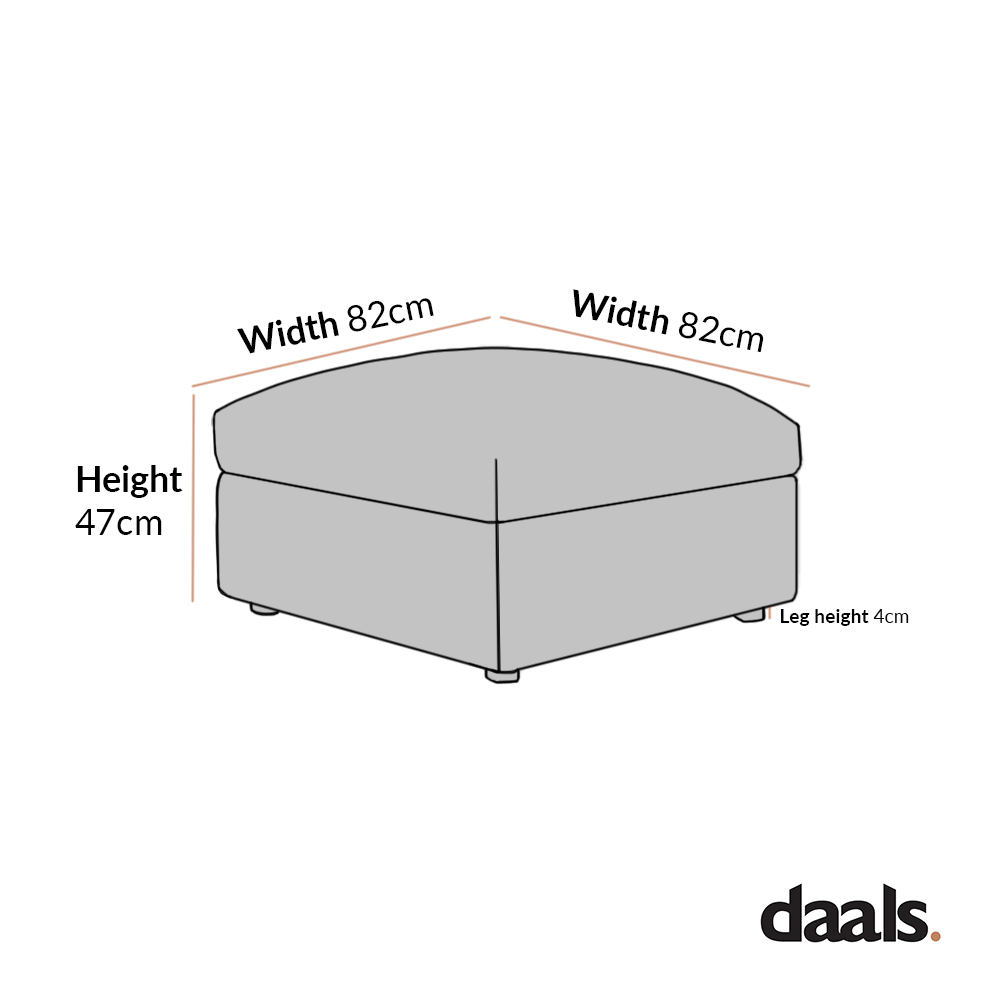 Byron Mist Grey Boucle Pouffe