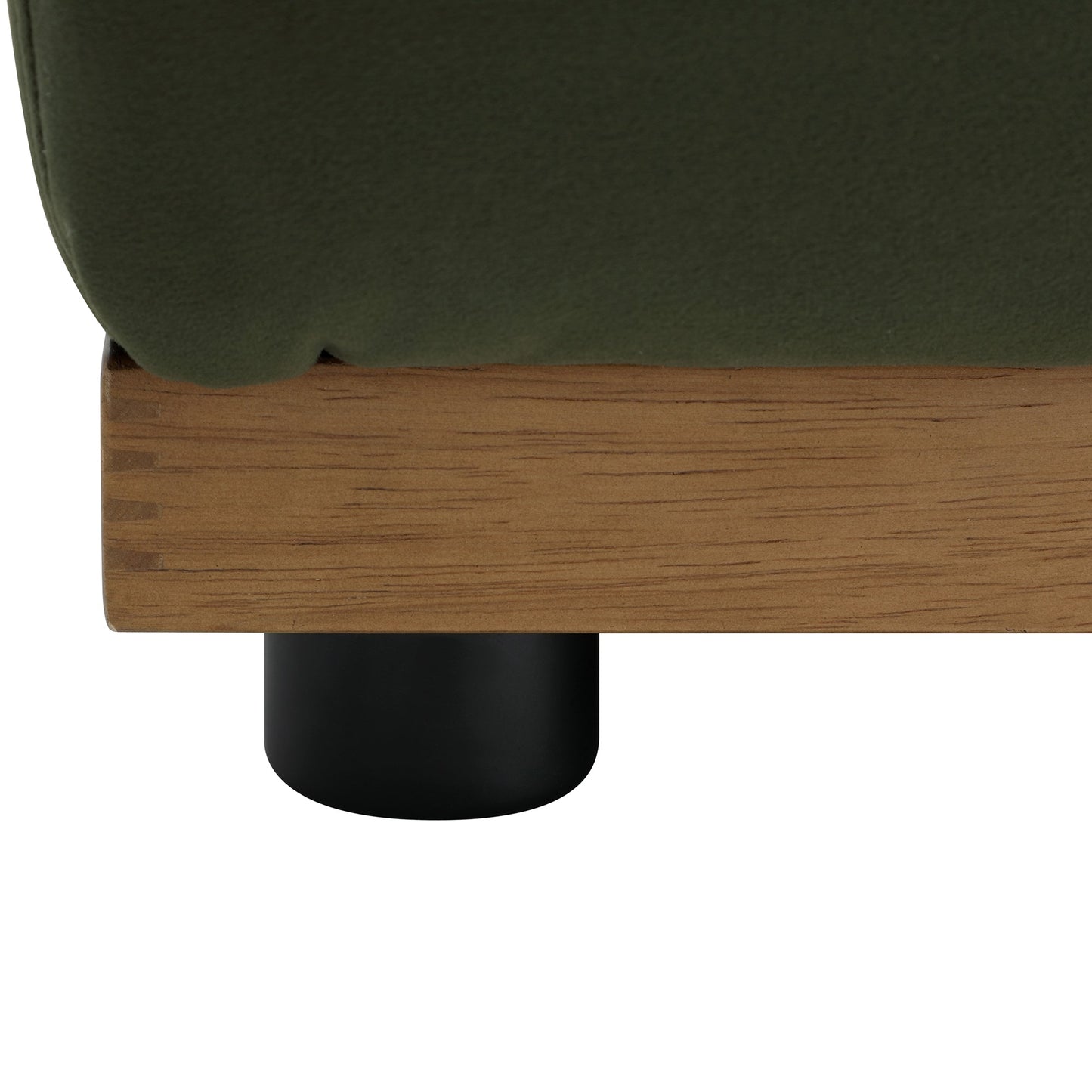 Granvia Moss Green Modular Sofa, 1-Seater Armless Sofa