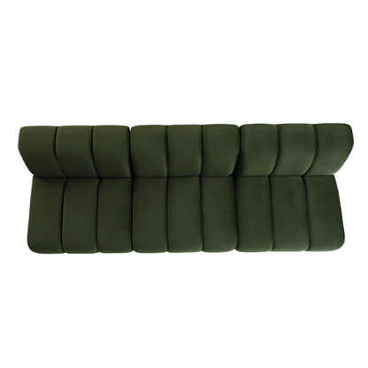 Granvia Moss Green Velvet Modular Sofa, 3-Seater Sofa