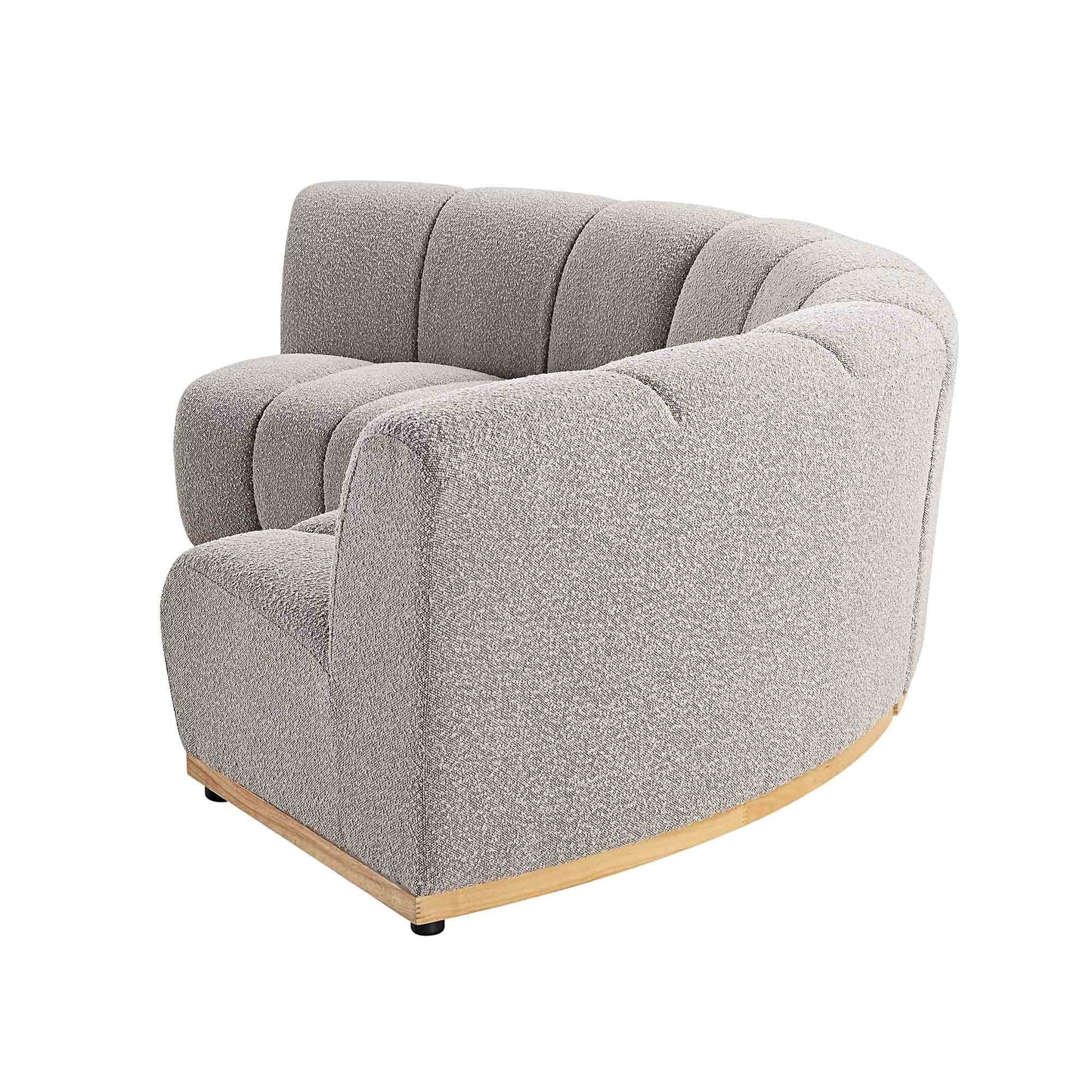 Granvia Taupe Boucle Modular Sofa, 3-Seater Curved Sofa