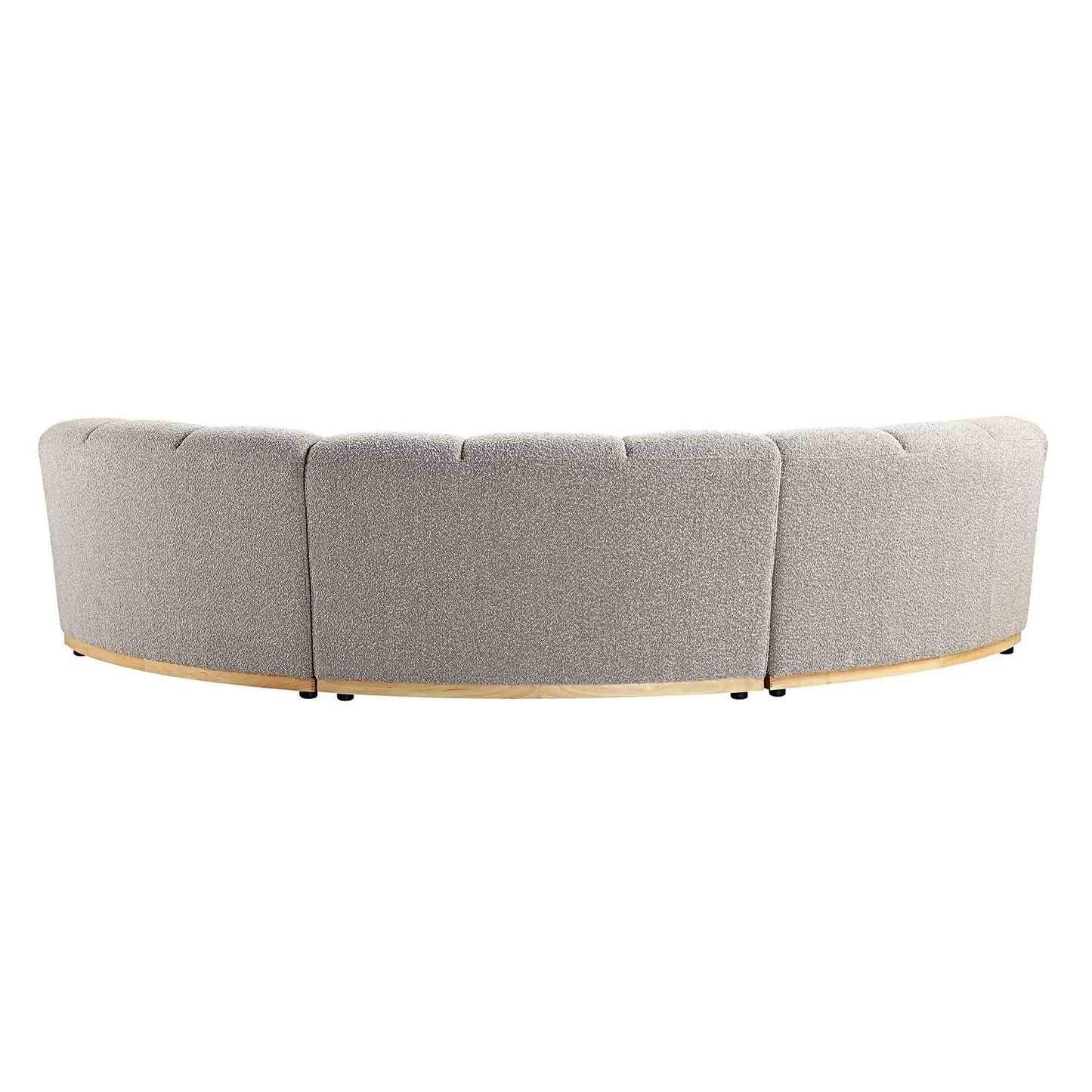 Granvia Taupe Boucle Modular Sofa, 3-Seater Curved Sofa