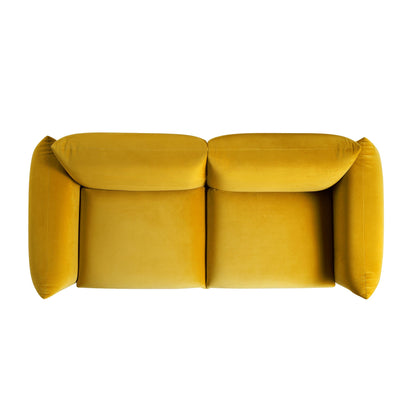 Gianni Three Seater Sofa, Goldenrod Velvet