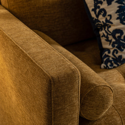 Henrietta Spiced Honey Chenille Grand 4-Seater Chaise End Sofa, Left Hand Facing