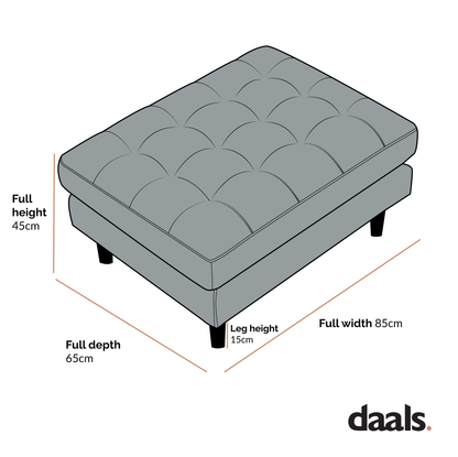 Henrietta Ottoman, Beige Woven Fabric