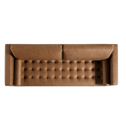 Henrietta Large 3-Seater Sofa, Tan Faux Suede