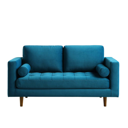 Henrietta 2-Seater Sofa, Teal Velvet