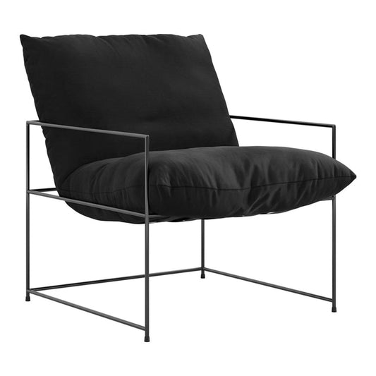 Brooklyn Accent Chair - Black Velvet