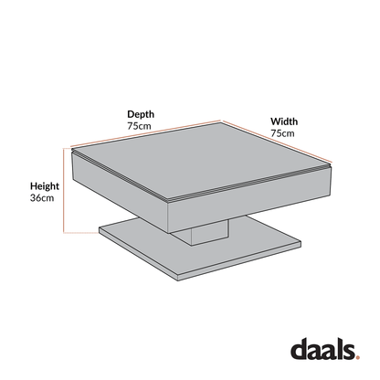 Finch White Swivel Frosted Glass Top Coffee Table with Stainless Steel Base