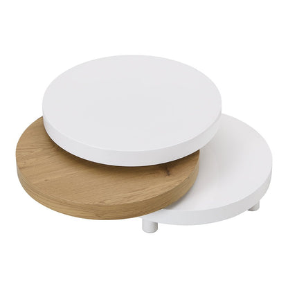 Gomboc 3 Tier High Gloss Rotating Coffee Table