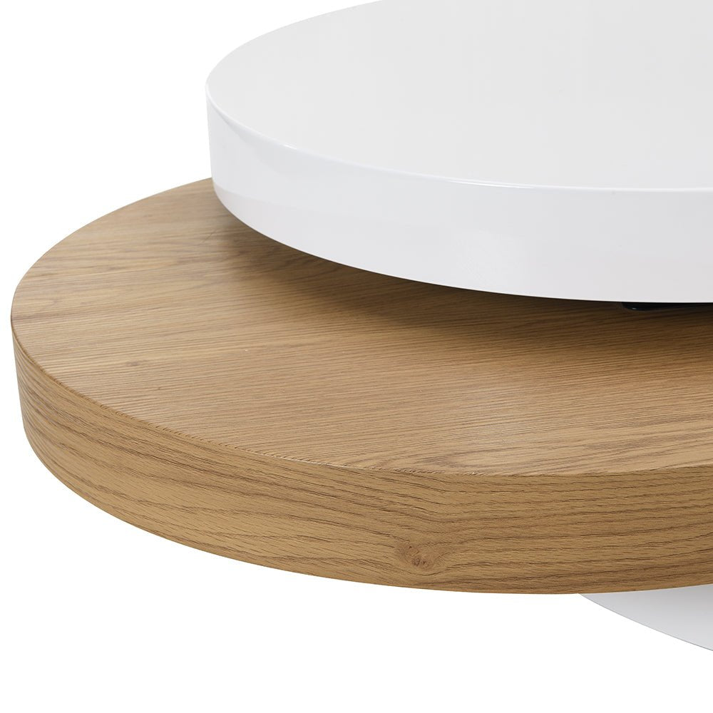 Gomboc 3 Tier High Gloss Rotating Coffee Table