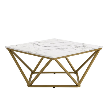 Giulia Marble Effect Square Coffee Table