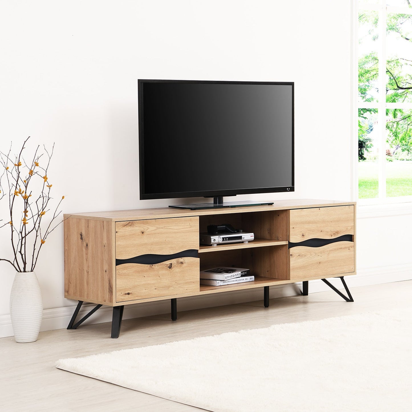 Weston Oak Effect Wide TV Unit