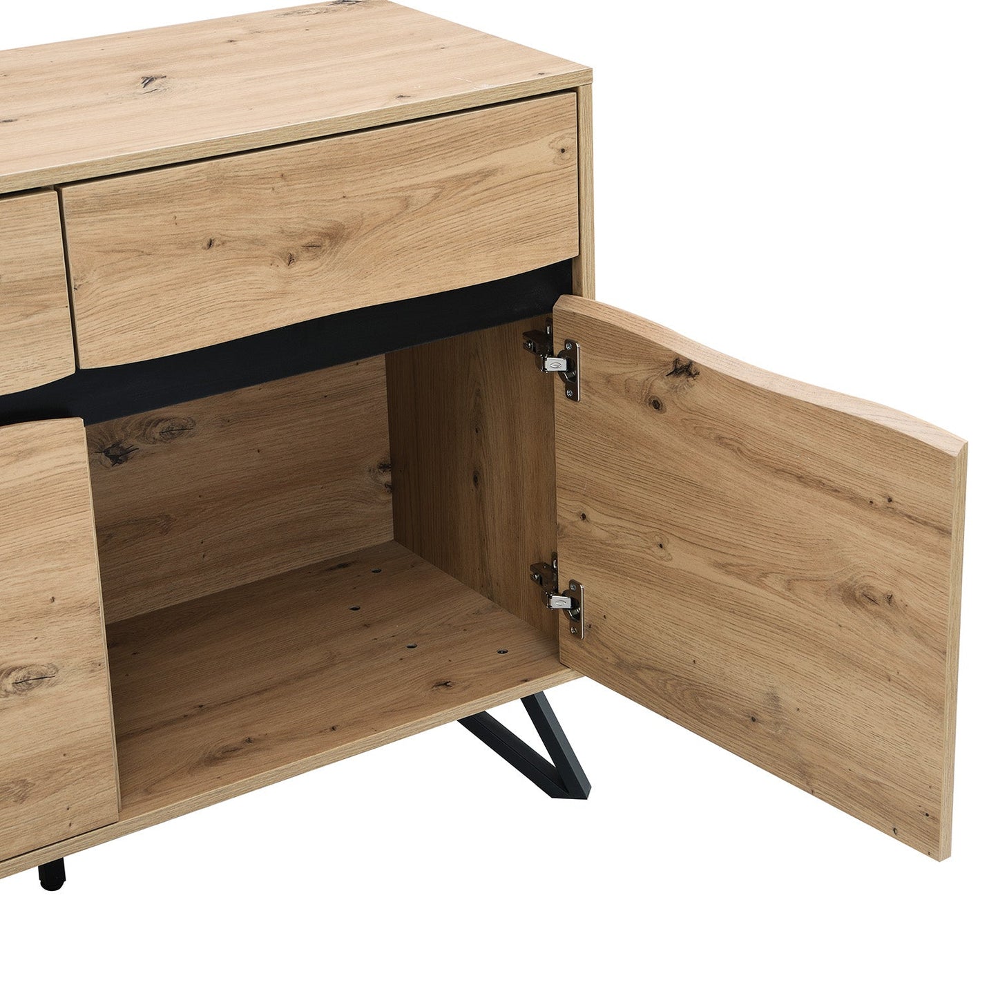 Weston Oak Effect 3 Door 3 Drawer Large Sideboard