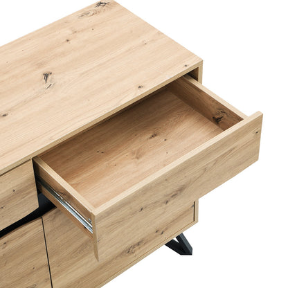 Weston Oak Effect 3 Door 3 Drawer Large Sideboard