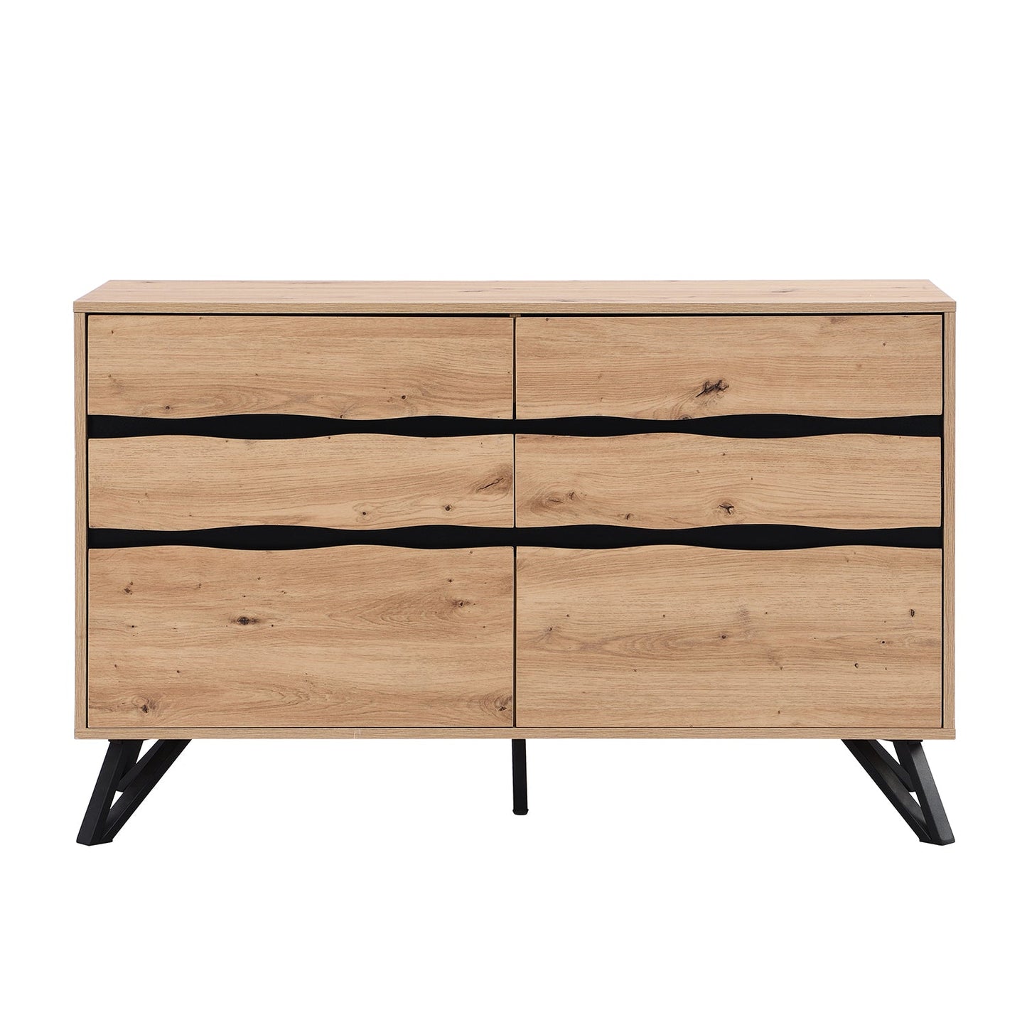 Weston Oak Effect 6 Drawer Chest of Drawers