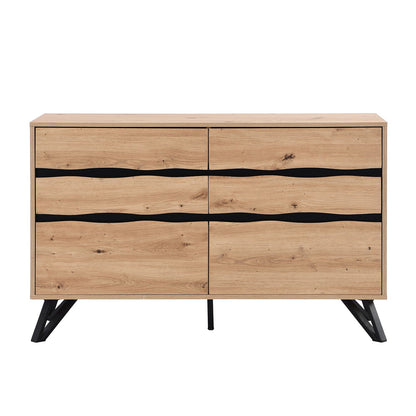 Weston Oak Effect 6 Drawer Chest of Drawers
