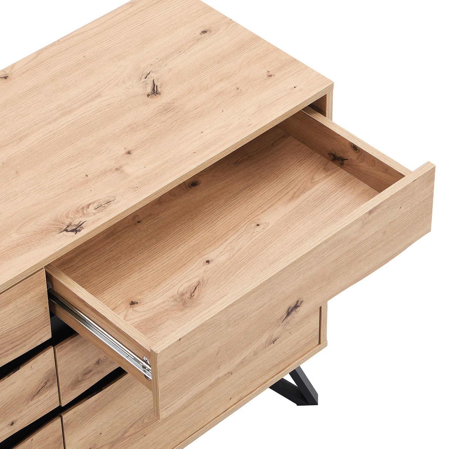 Weston Oak Effect 6 Drawer Chest of Drawers