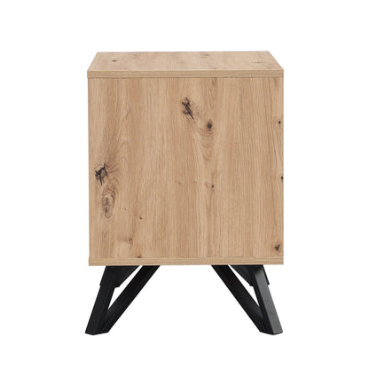 Weston Oak Effect 2 Drawer Bedside Table