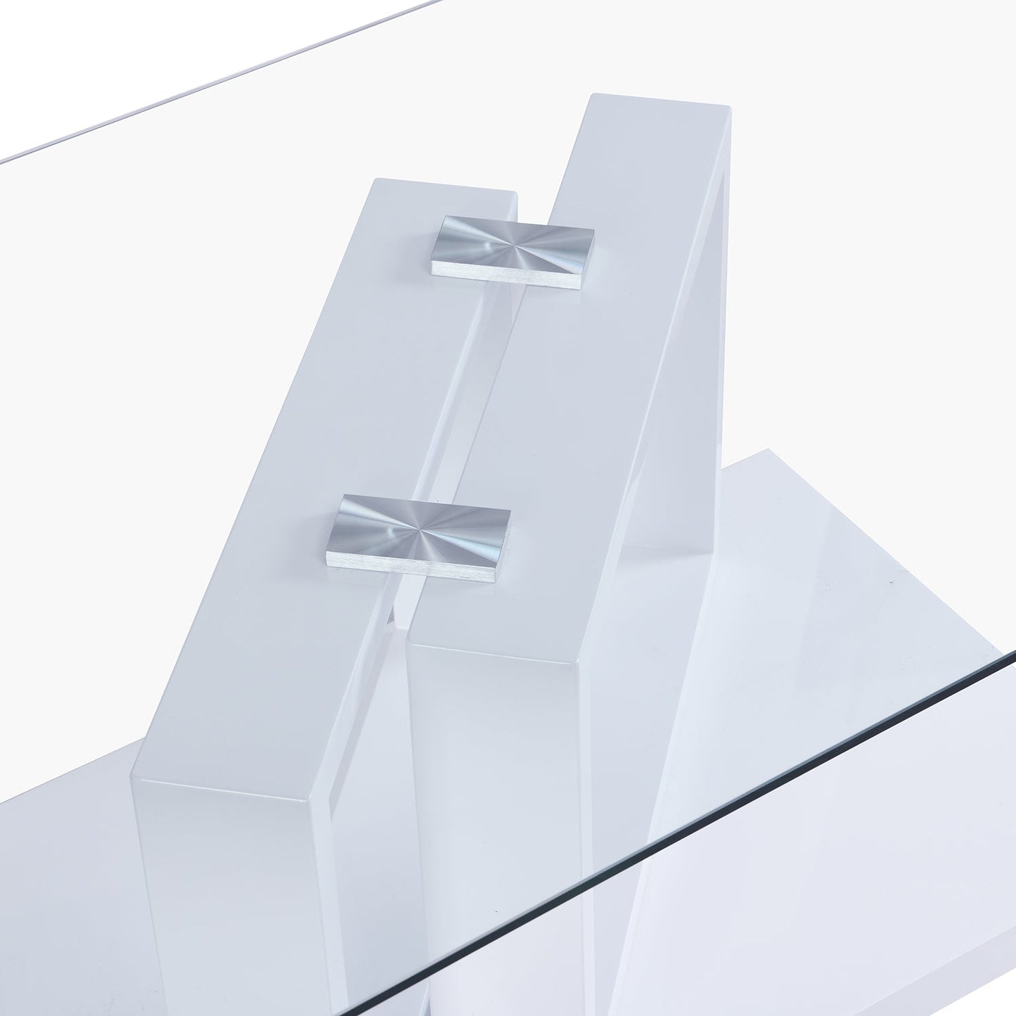 Lucent White High Gloss and Glass Top Coffee Table