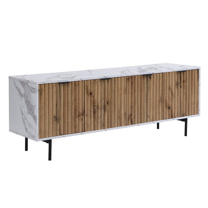 Aspen Oak and Marble Effect 150cm Wide TV Unit
