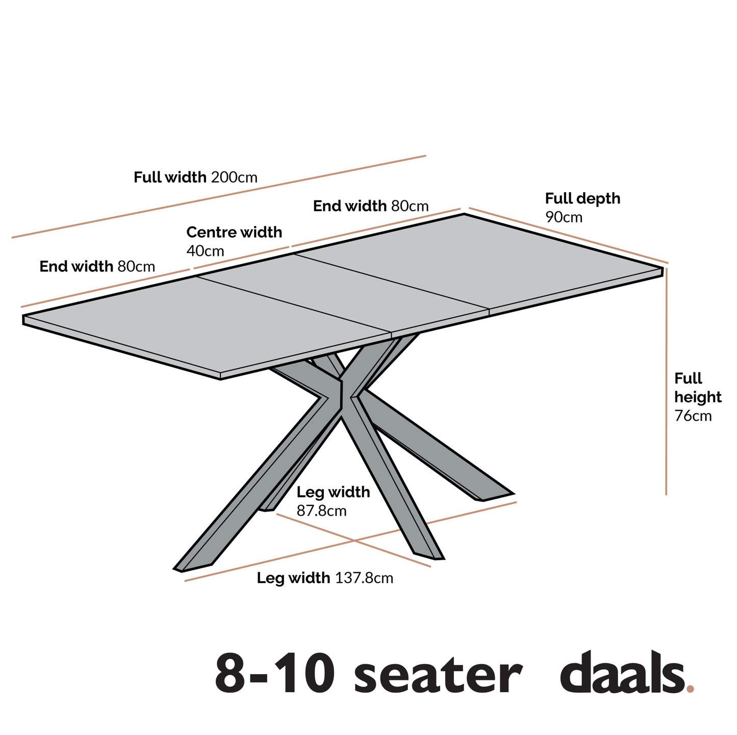 Varden White Ceramic Extending Dining Table